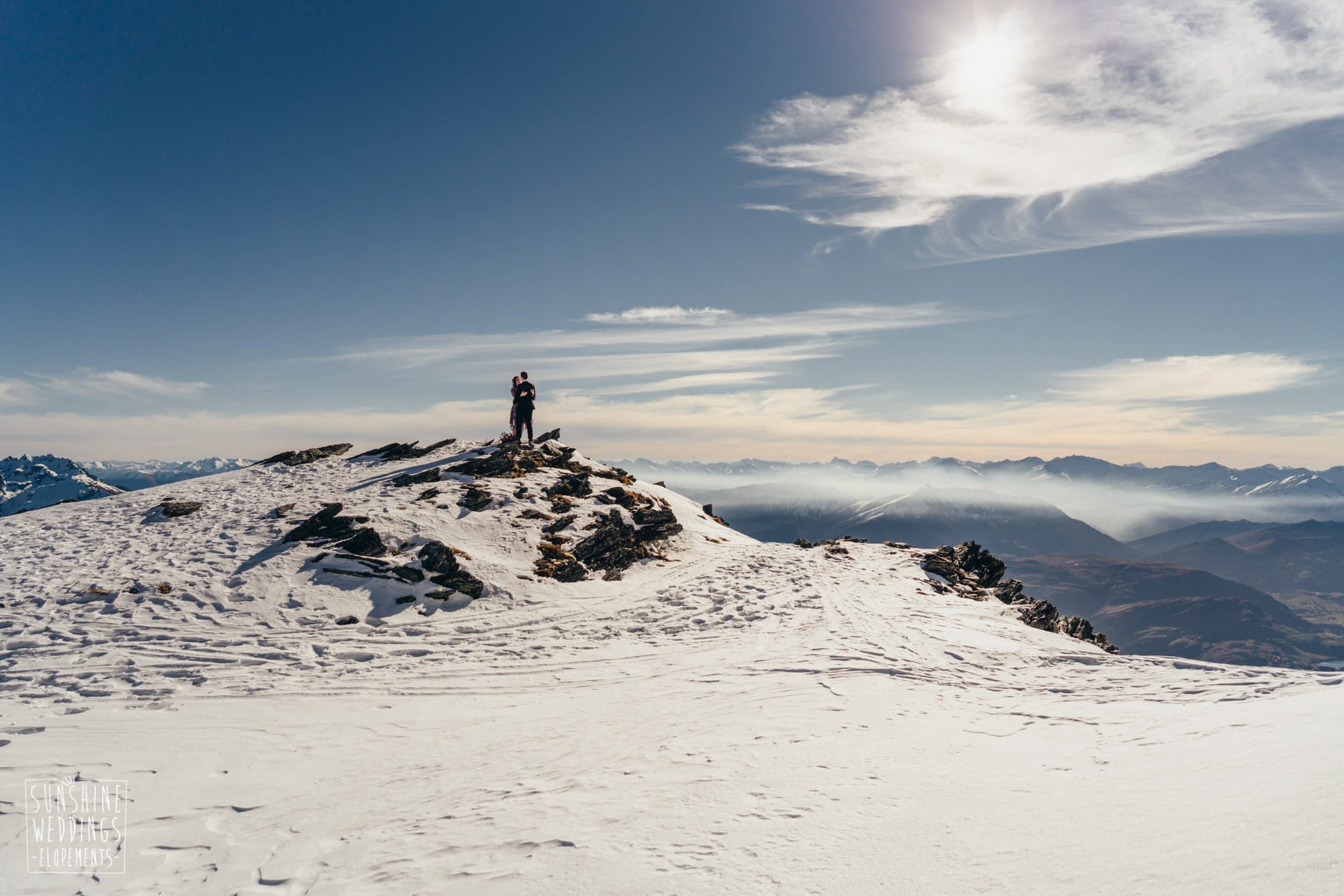 Double Cone Remarkables wedding, Double cone, winter wedding, colorful wedding
