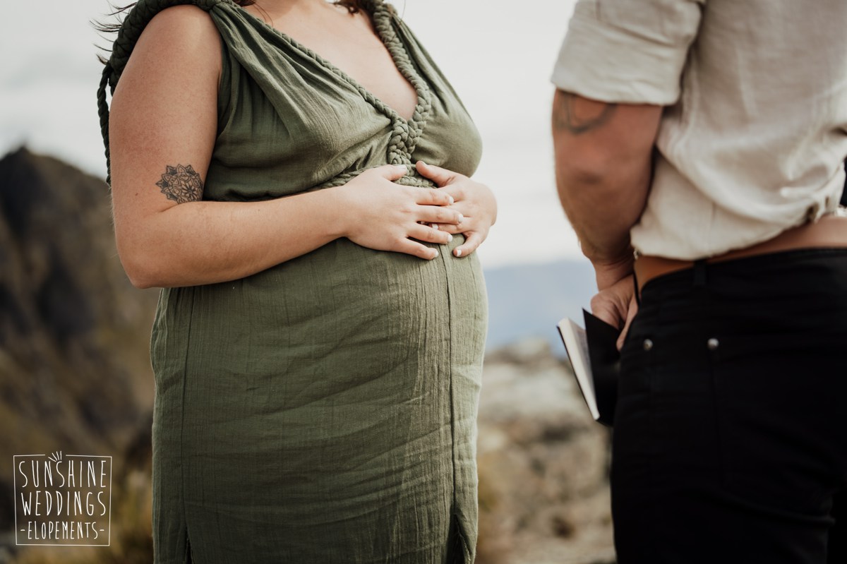 pregnant bride queenstown