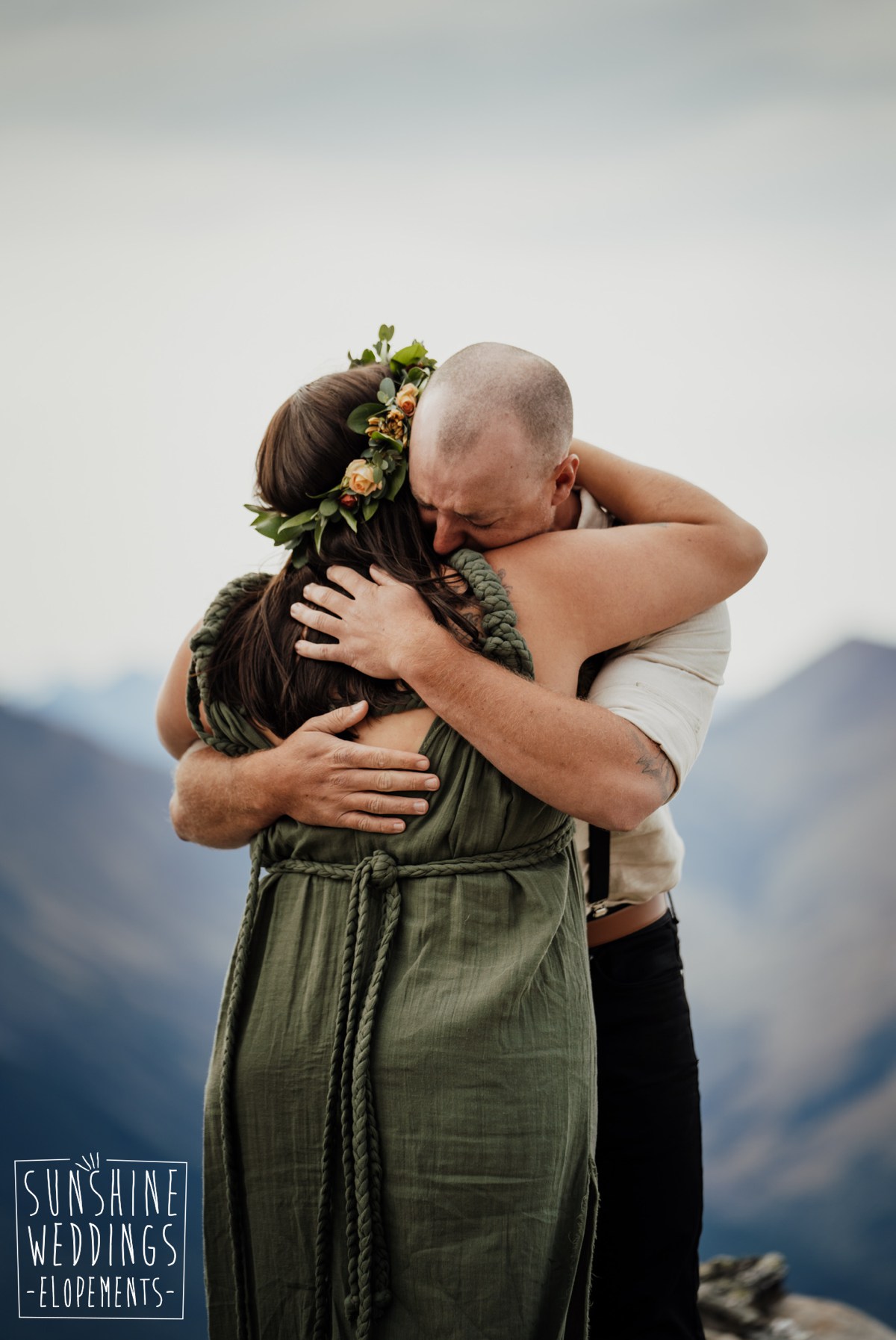 bride groom mountain wedding queenstown