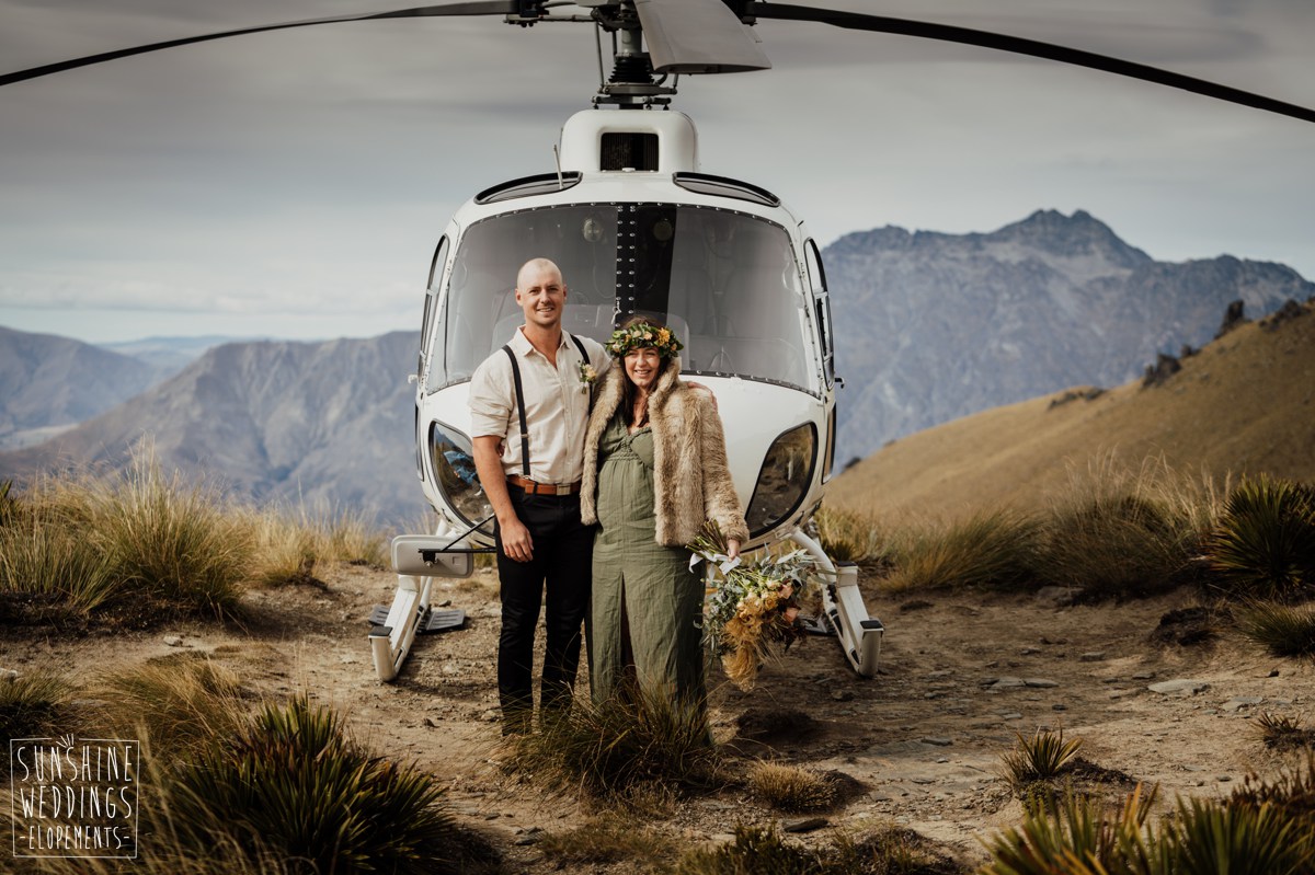 helicopter mountain wedding
