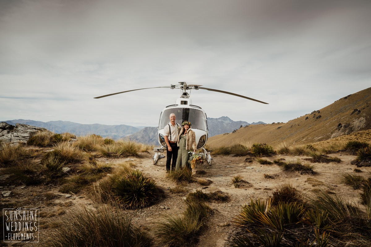 helicopter mountain wedding
