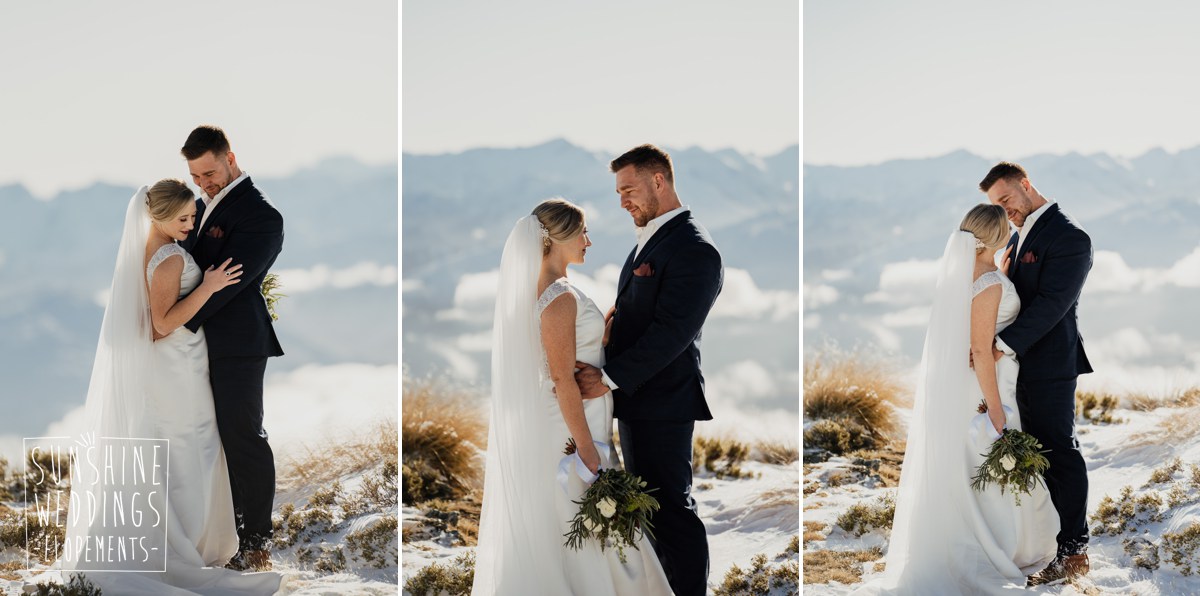 bride and groom mountain wedding Queenstown