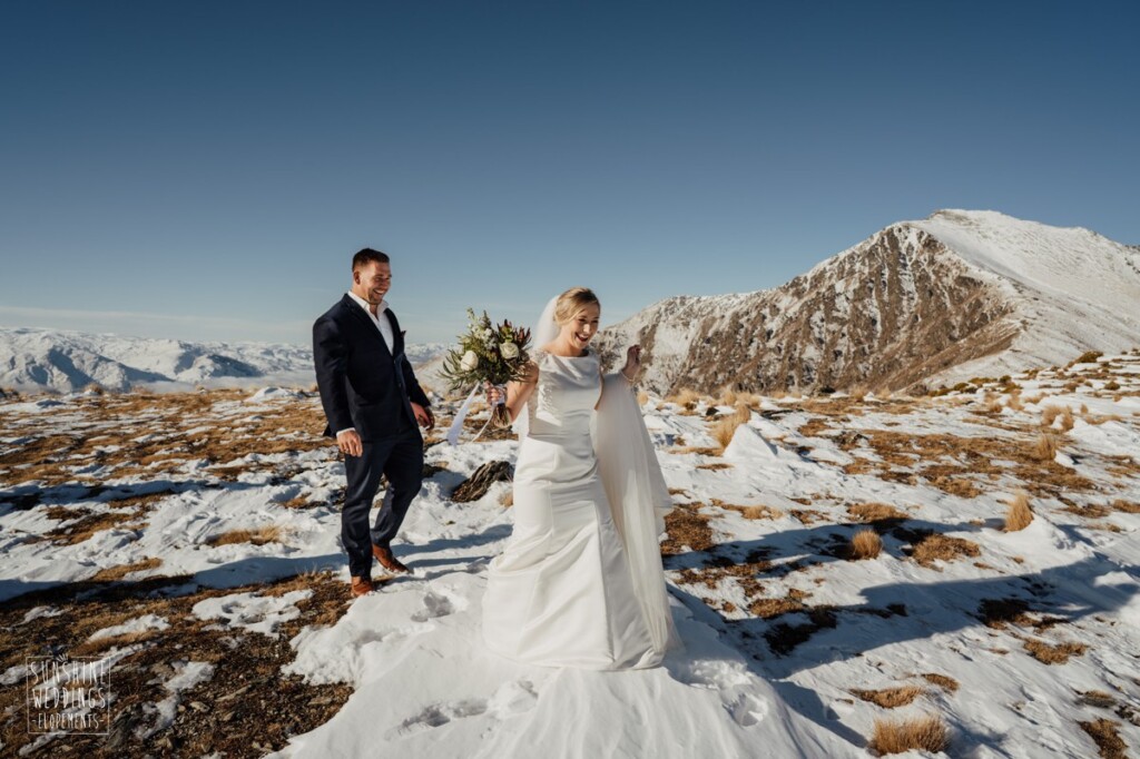 Queensntown winter mountain elopement