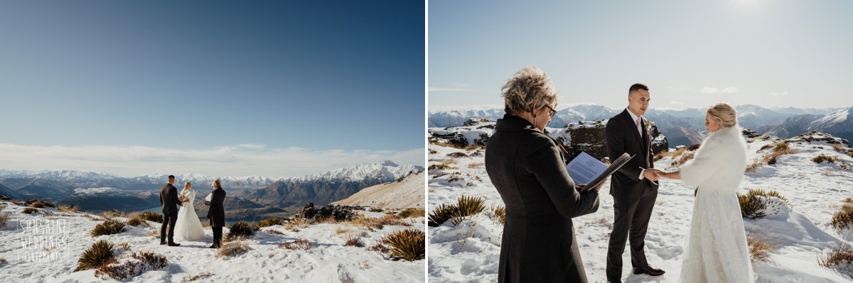 wedding ceremony queenstown mountain