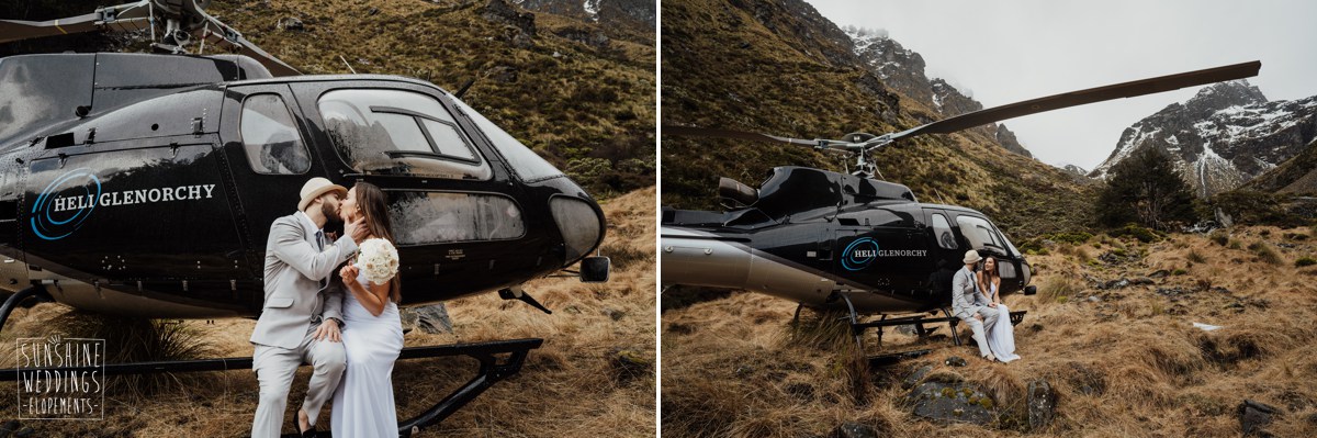 helicopter mountain wedding
