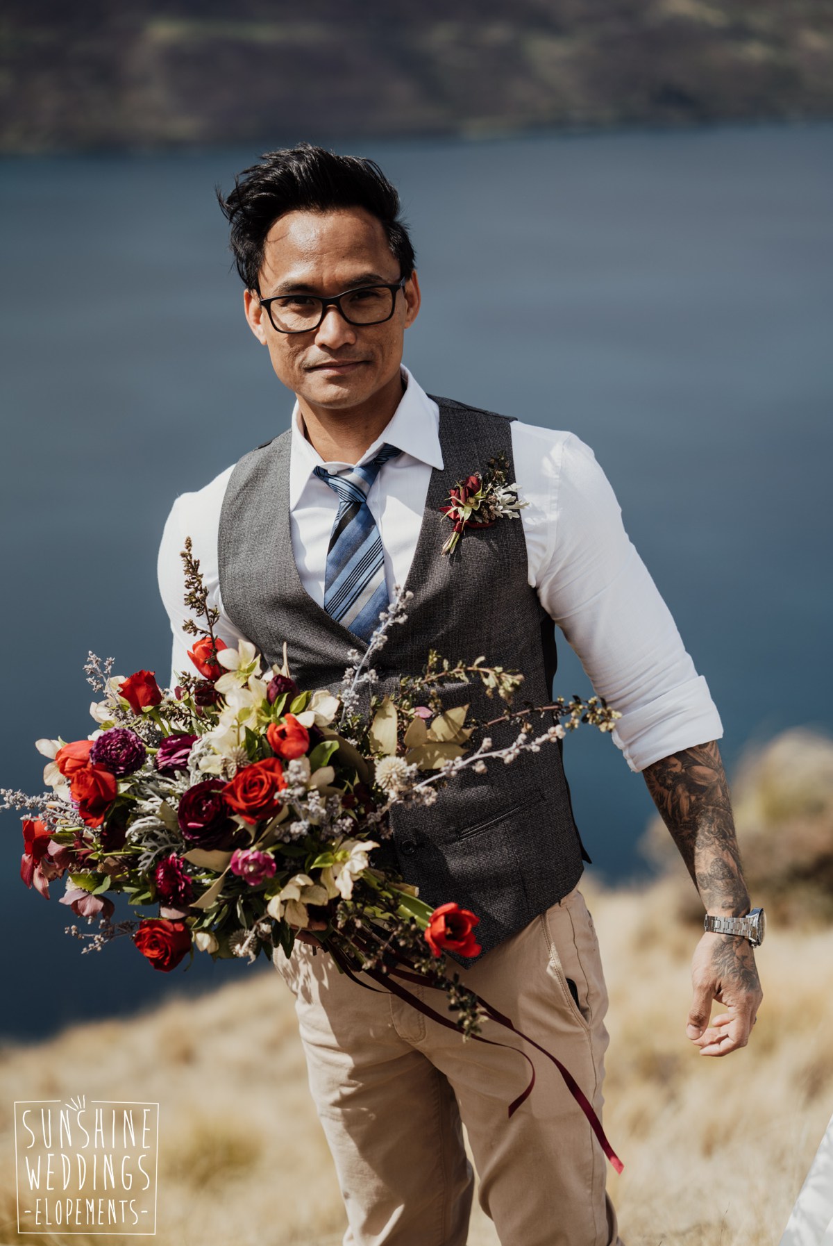 crimson wedding flowers nz