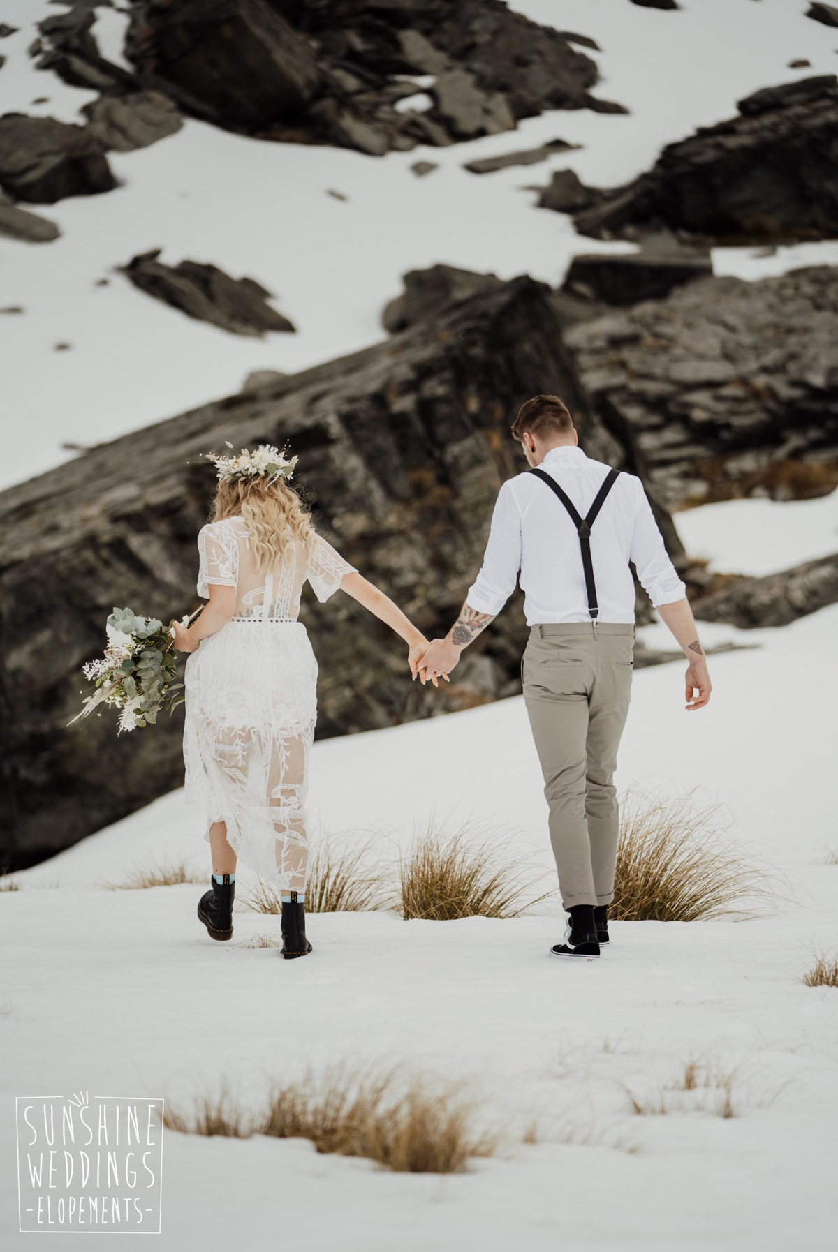 winter mountain wedding