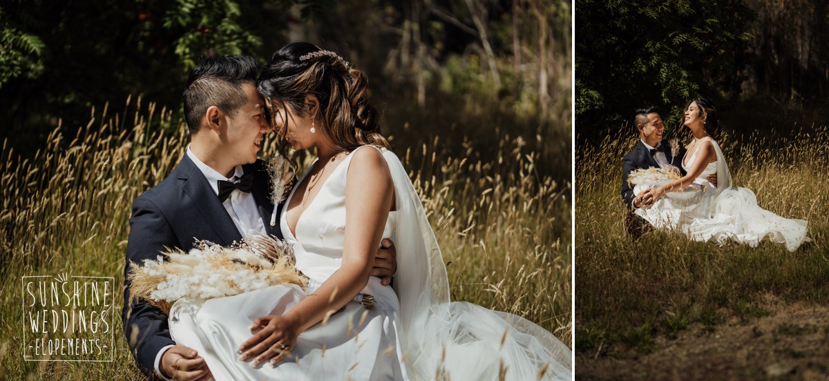 bride and groom elopement photography