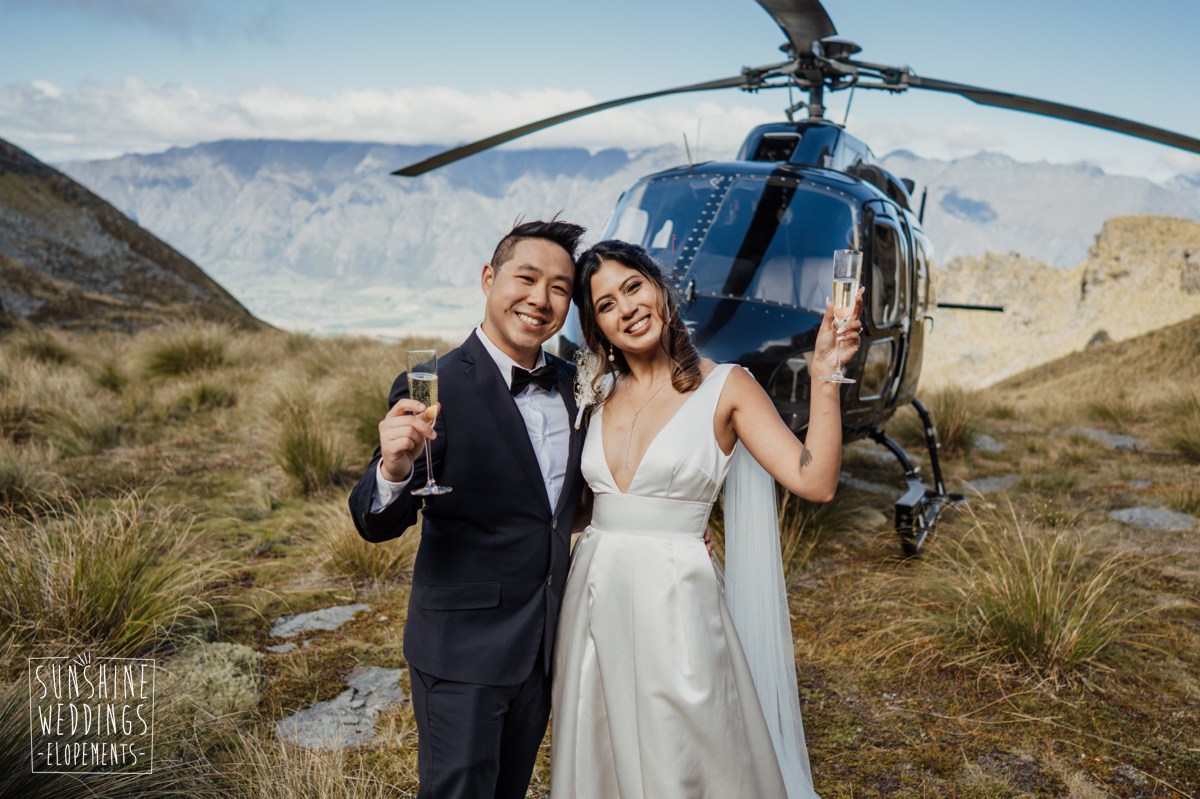 helicopter wedding queenstown new zealand