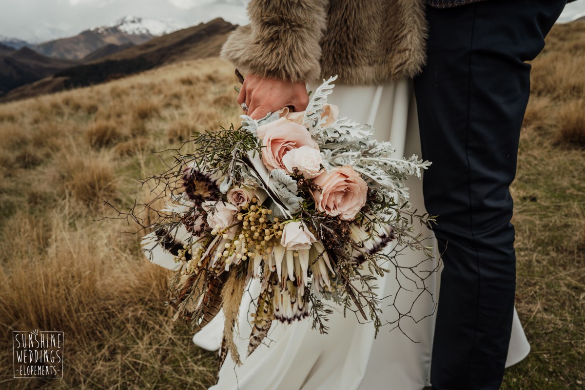 crimson wedding flowers