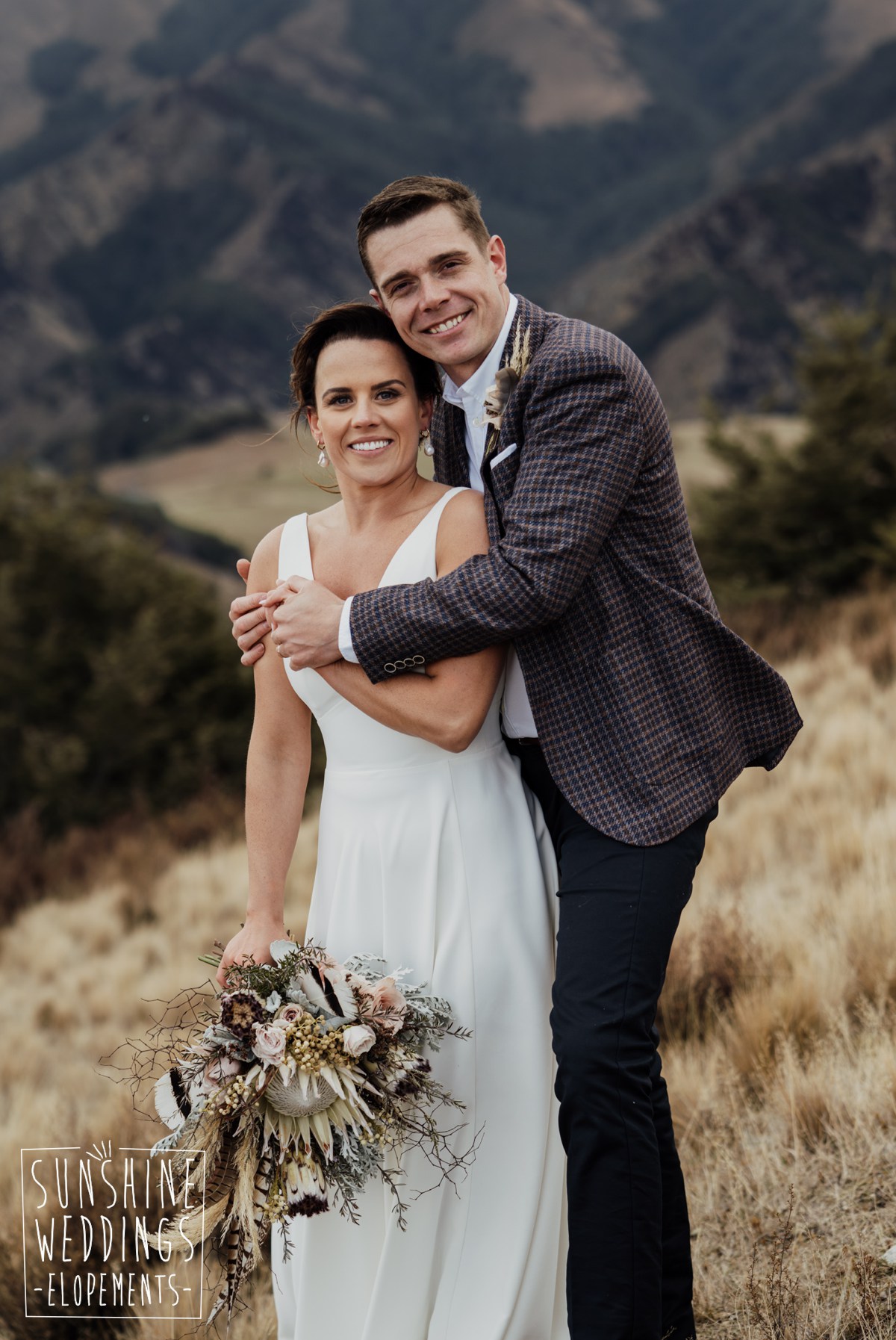 mountain bride and groom nz