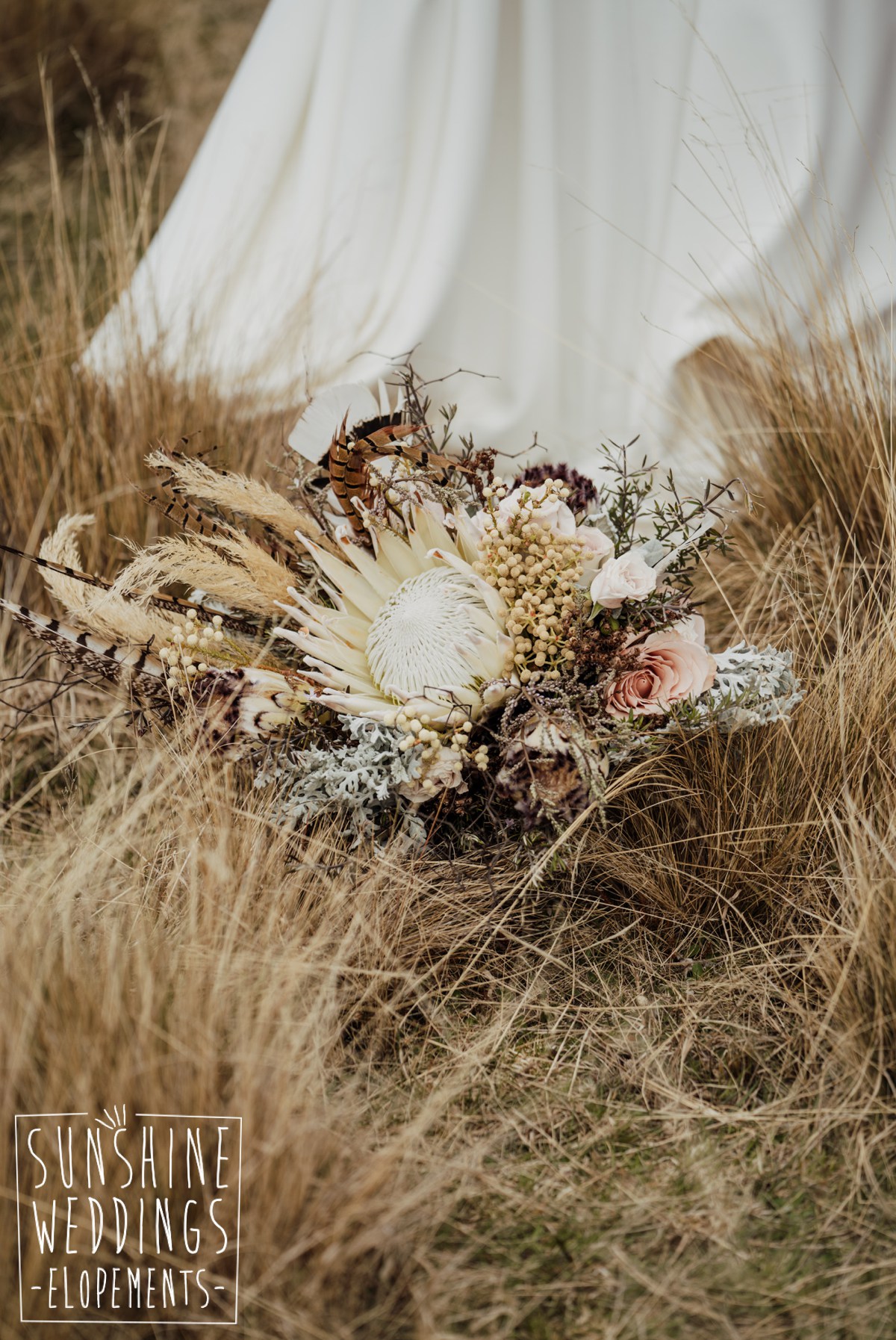 crimson wedding flowers