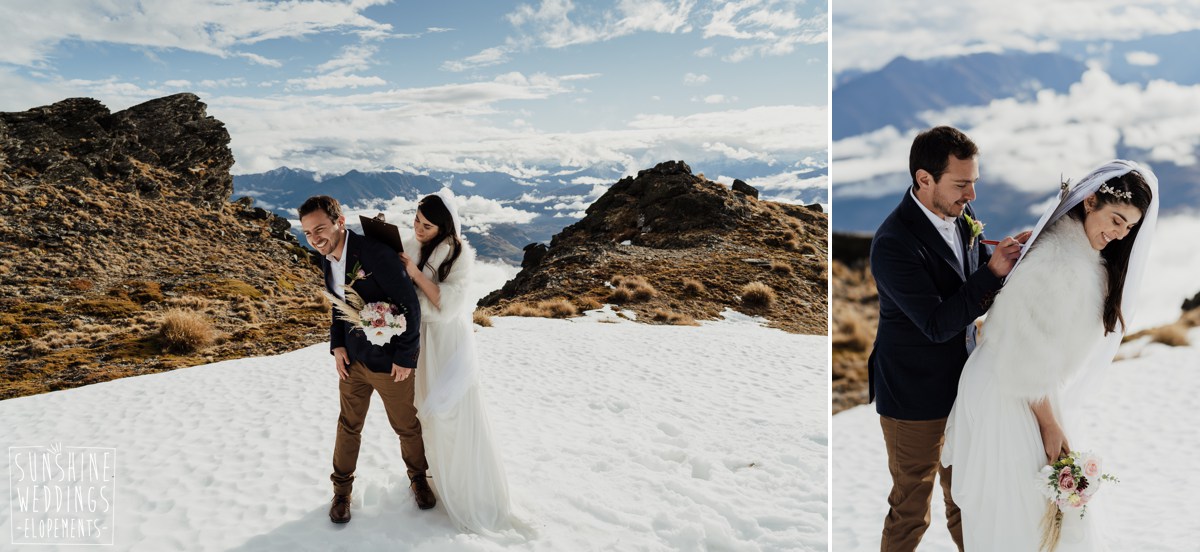 signing register mountain wedding nz