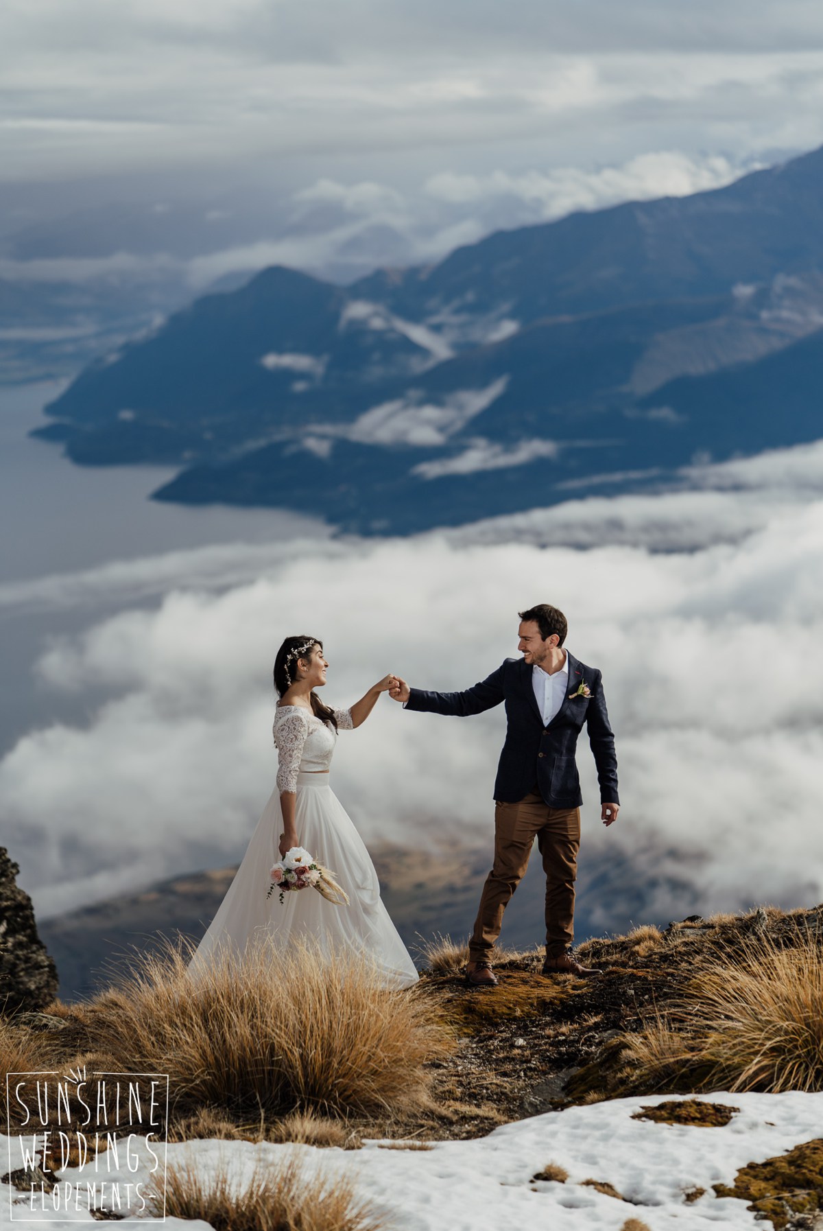 mountain views wedding day