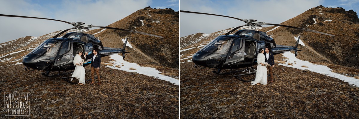 helicopter flight wedding ceremony