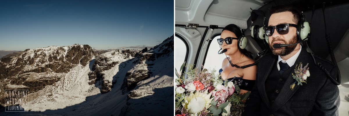 autumn heli wedding by Sunshine Weddings