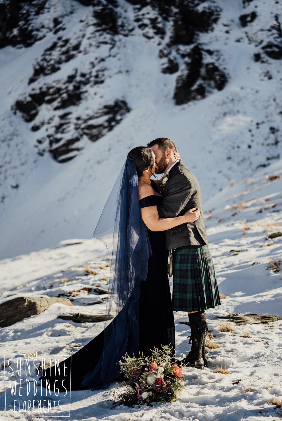 elopement first kiss nz