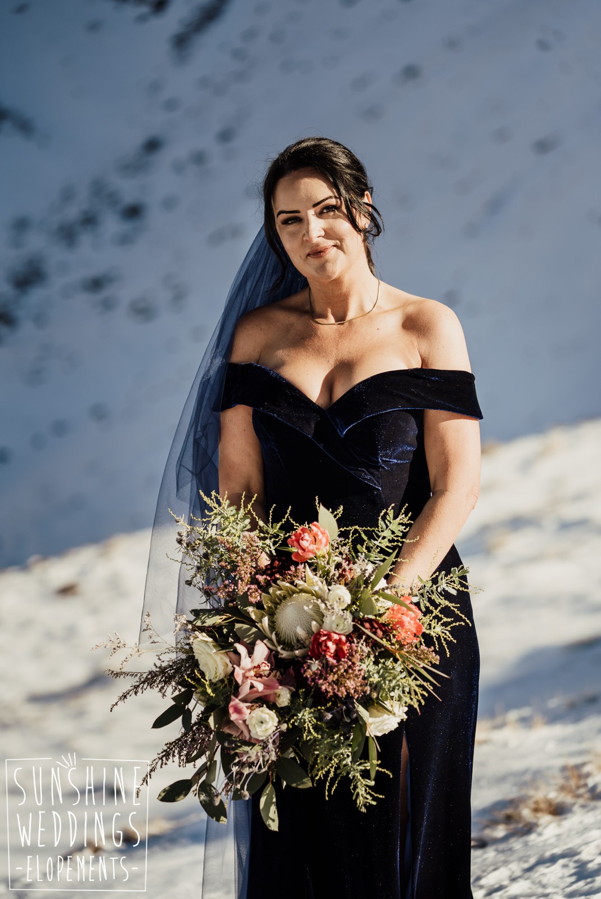 bride flowers nz mountain wedding