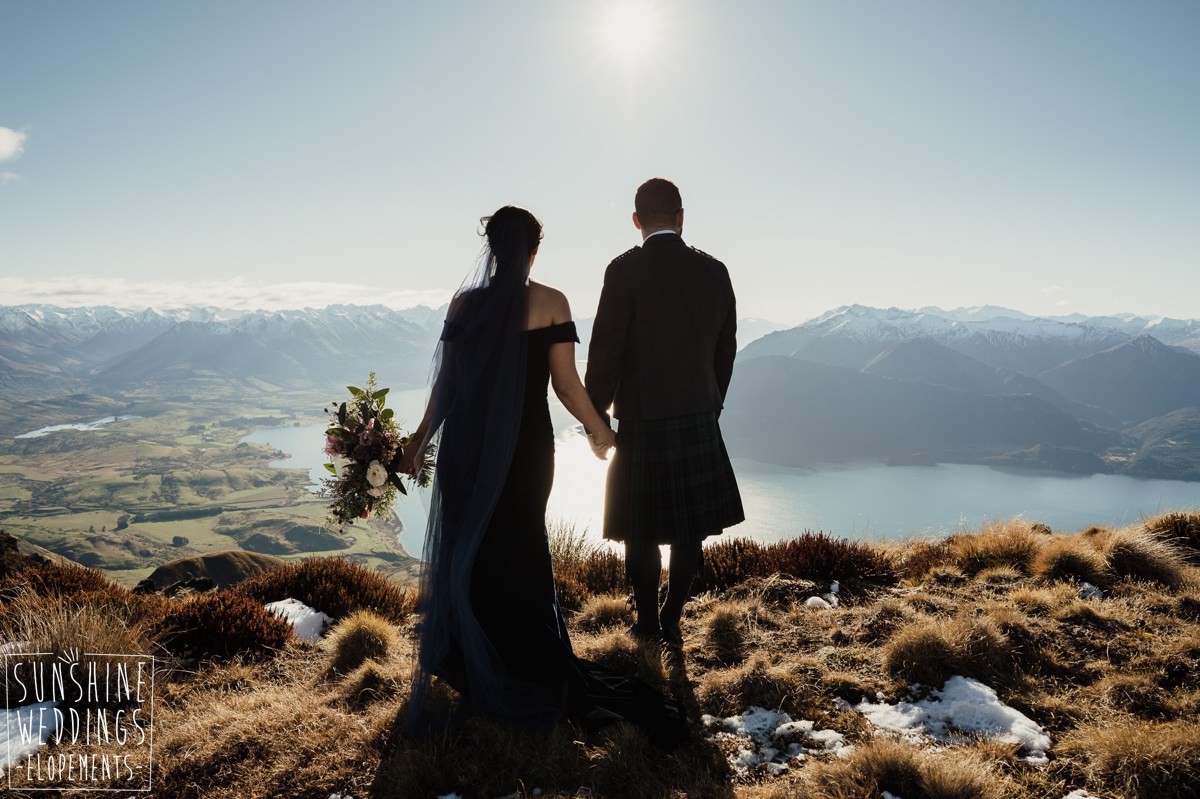 lake wakatipu view wedding photos
