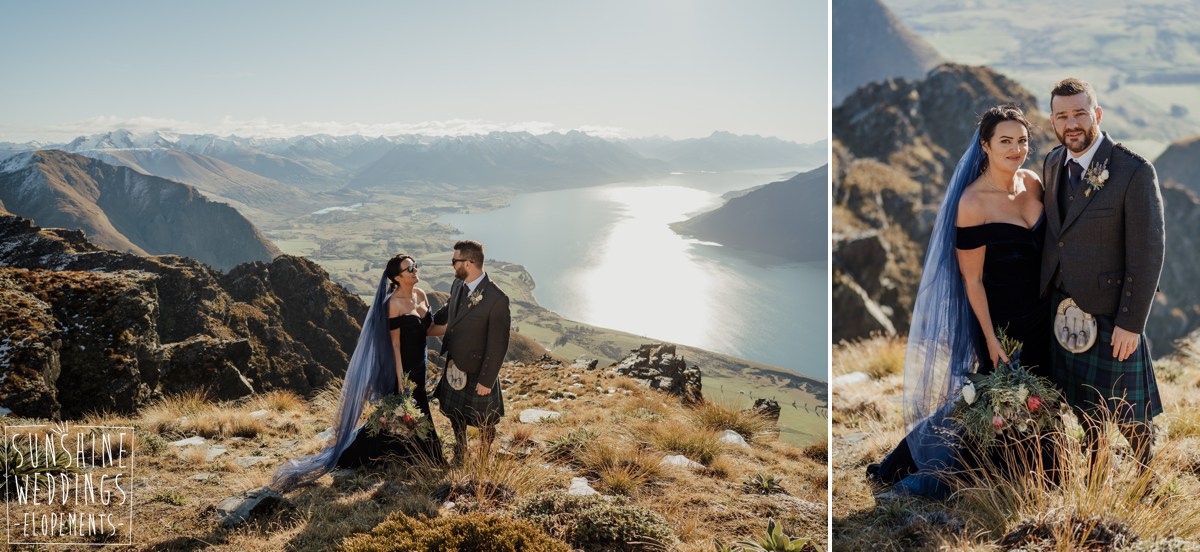 wedding couple photography mountain lake queenstown