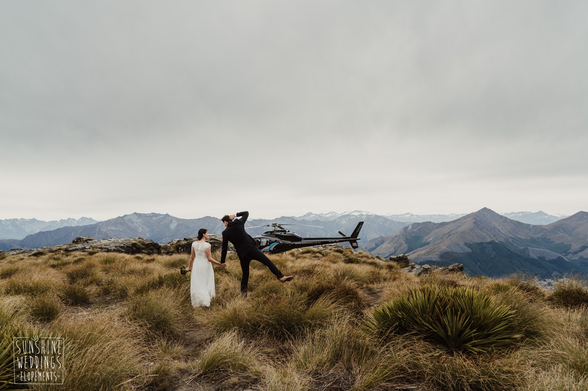 heliwedding elopement package nz