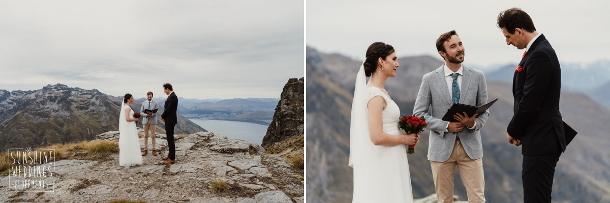 mountain wedding ceremony in new zealand