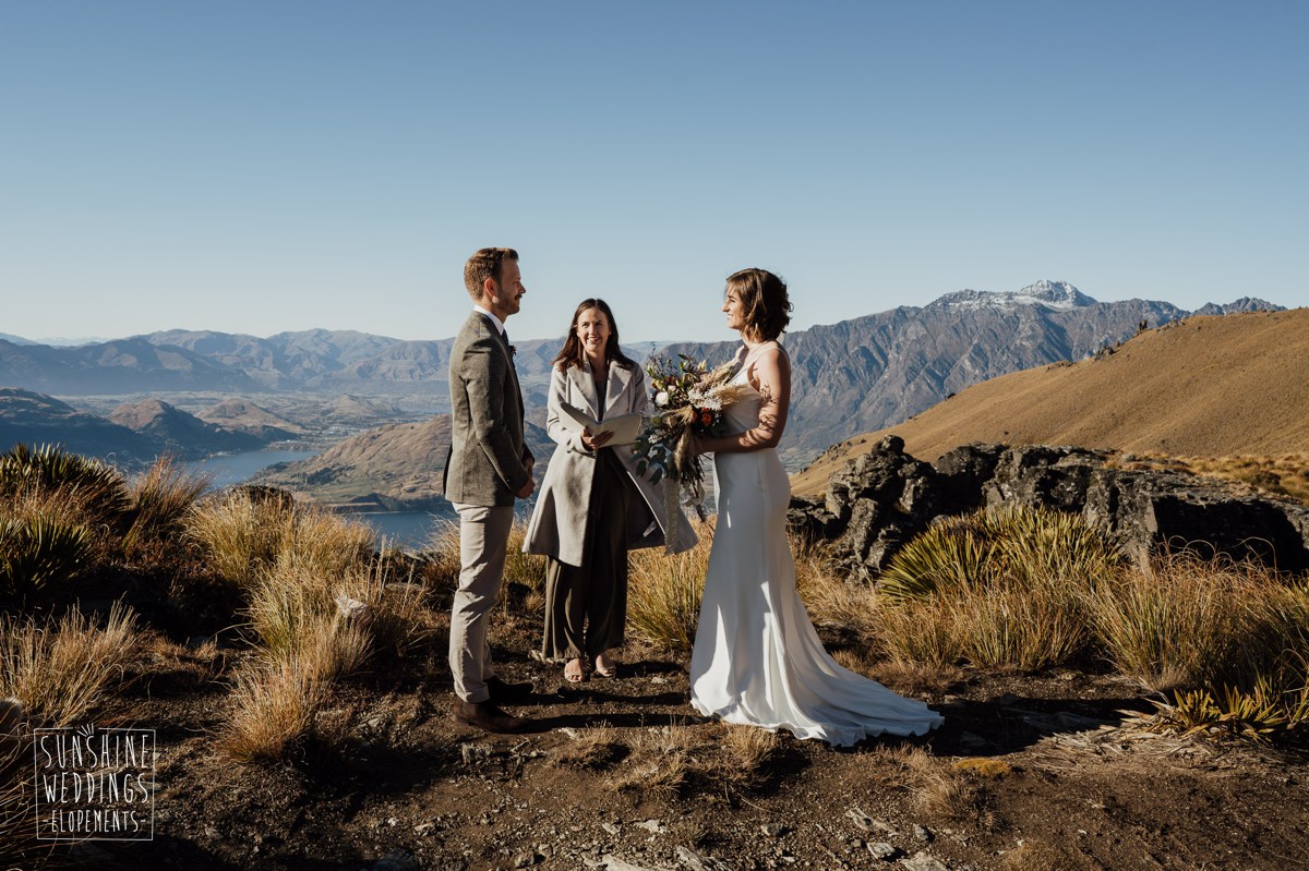 Cecil peak elopement wedding ceremony