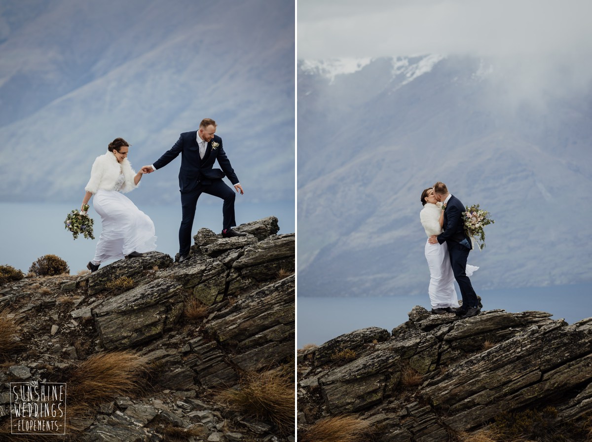 bride and groom wedding photography queenstown