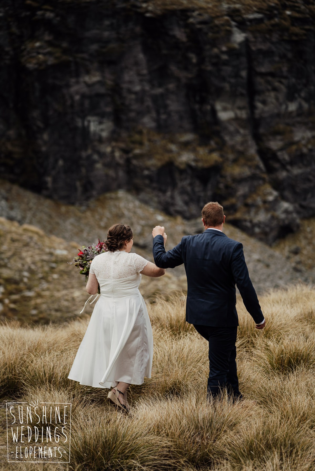 nz mountain wedding photoshoot