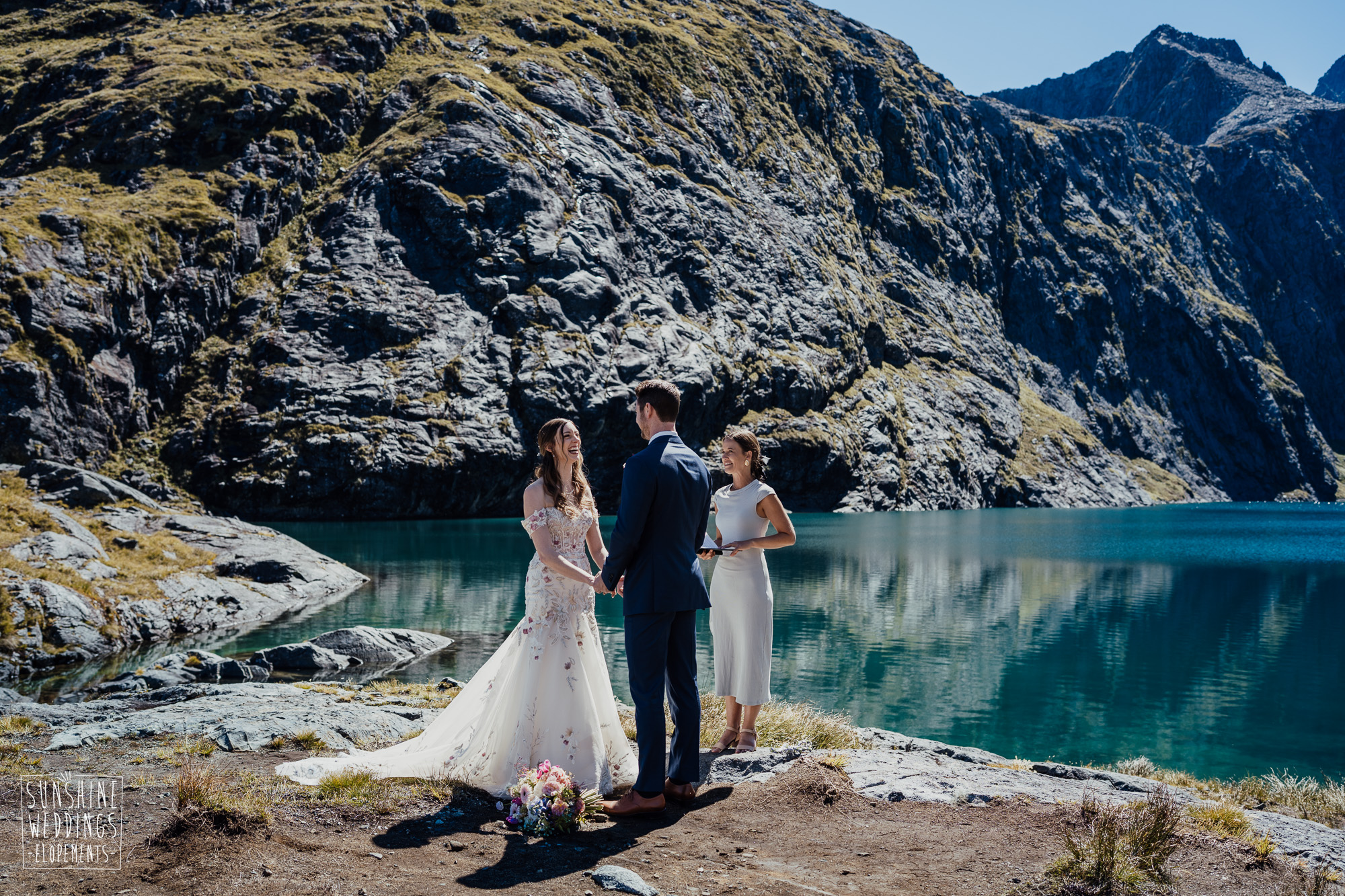 elopement wedding at Lake Erskine